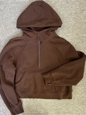 lululemon cropped scuba half-zip hoodie